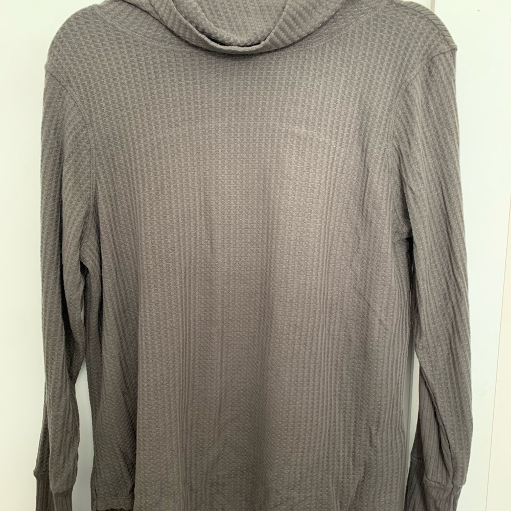 Waffle knit turtleneck